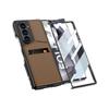 Чехол-подставка с держателем для карт Samsung Z Fold 6 - Премиальная кожа с интегрированной защитной пленкой