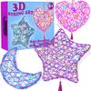 Beilunt 3D String Art Kits Crafts for Girls Ages 8-12, Arts and Crafts for Kids Ages 6-8, Make String Lantern with 20 Colored LED Bulbs for Girls 6 7