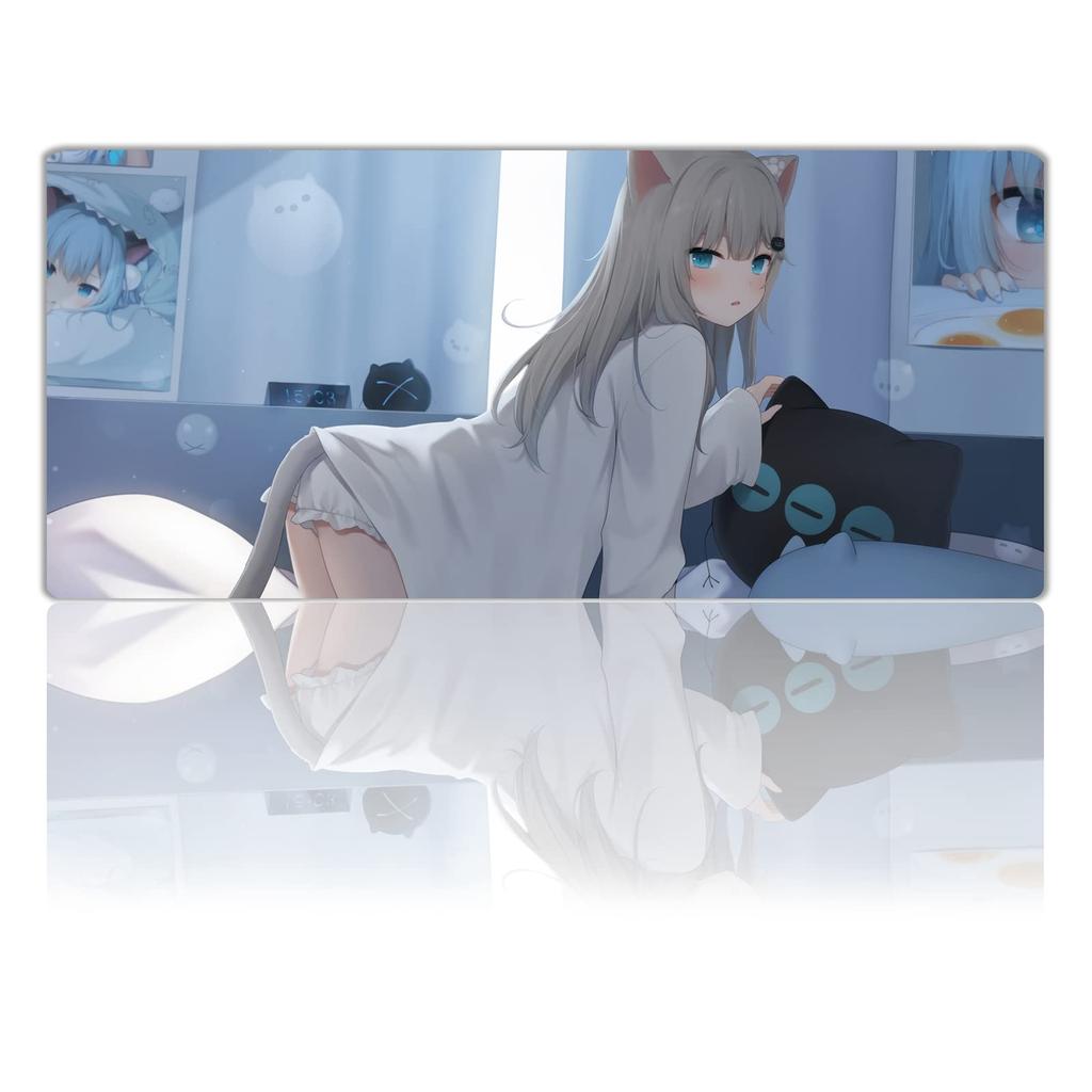 HarFar Mouse Gaming Desk Keyboard Large Desk Extra Large Table Cloth Cover with Rubber Bottom for Home Work and Office Mouse Anime Design Pad, Pad,