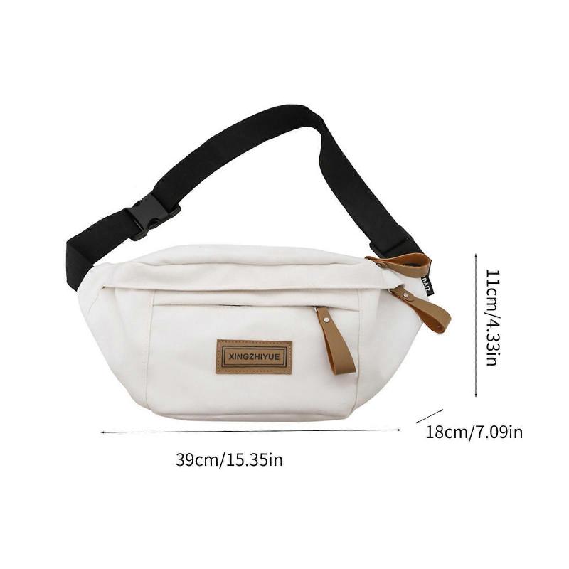 Stylish and Versatile Nylon Crossbody Bag with Adjustable Shoulder Strap Suitable for Various Occasions  White