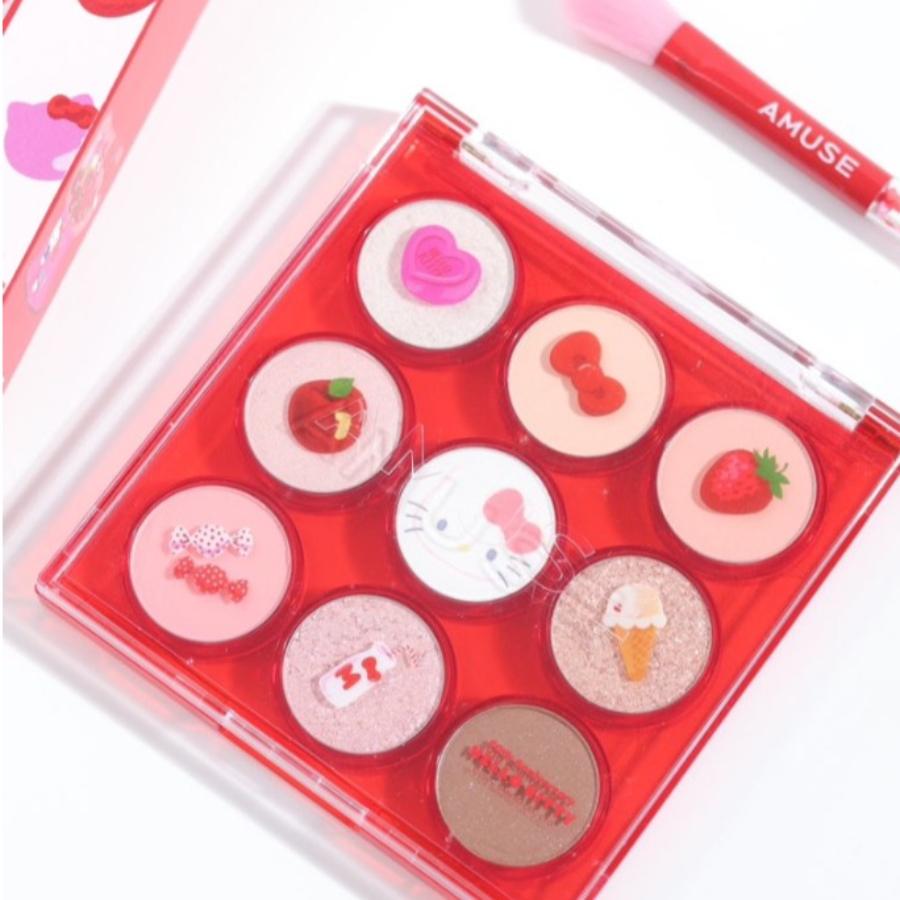 [Hello Kitty Edition] Палитра теней для век AMUSE (с кистью Eye Color Pop)