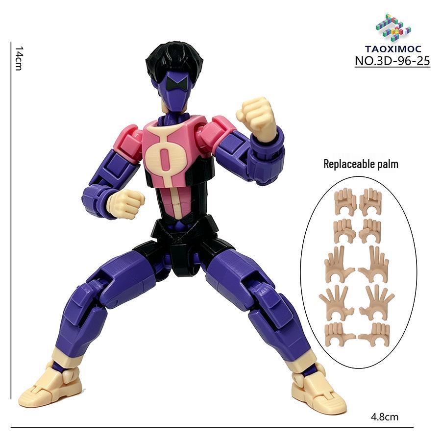 3D-Printed Movable Cartoon Figure Desk Ornament Model