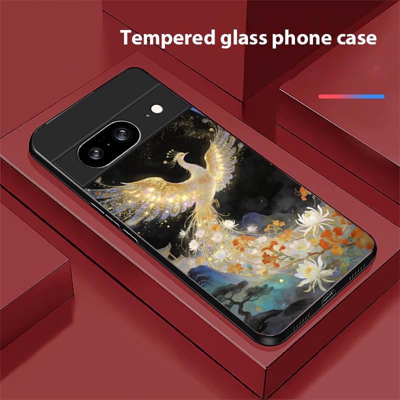 Потрясающая картинка Феникса для Google Pixel 10 Pro XL Pixel 8 7 9 10 Pixel 9 Pro XL Pixel 8a 7a Pixel 7 Pro Черный Стеклянный Чехол для Телефона