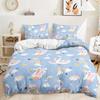 Cute Sheep Duvet Cover Set Twin King Cartoon Animal Bedding Set Polyester Rainbow Moon Comforter Cover For Kids Girl Kawaii Room