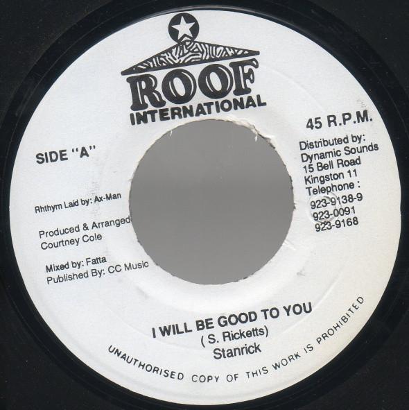 7inch Record STANRICK - I Will Be Good To You NONE Roof Internatio Jamaica Reggae, Ska & Dub Used