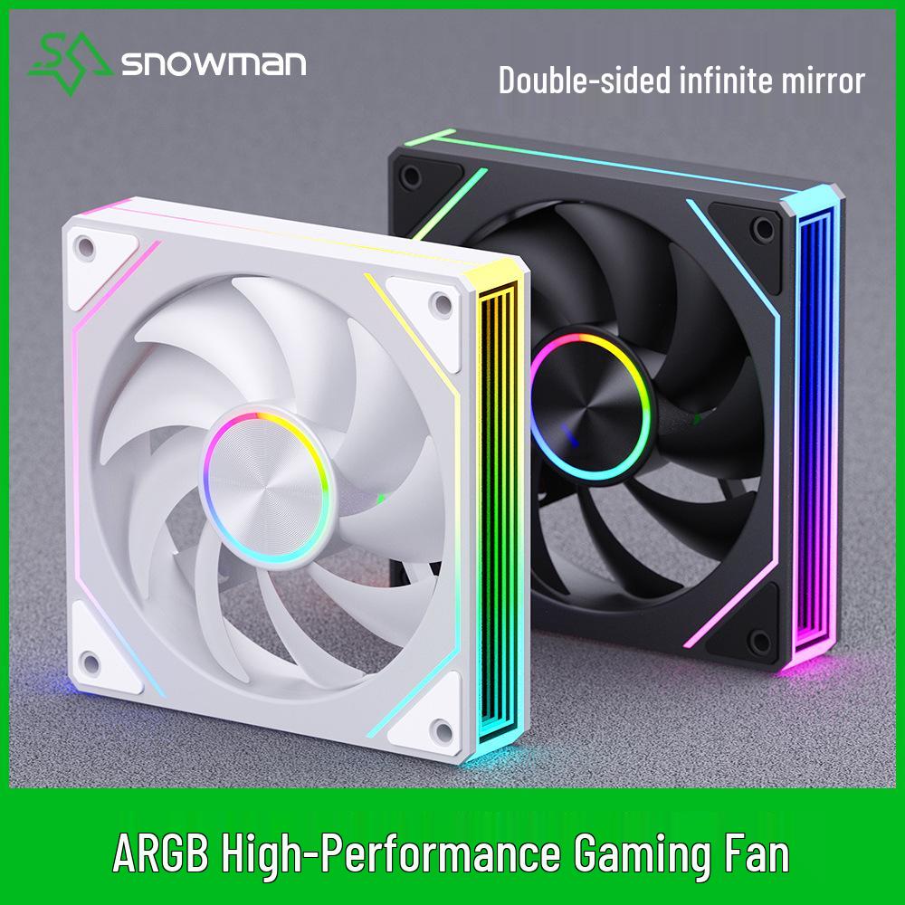 Вентилятор для корпуса Ice Man 12см ARGB PWM Бесшумный Prism 8pro