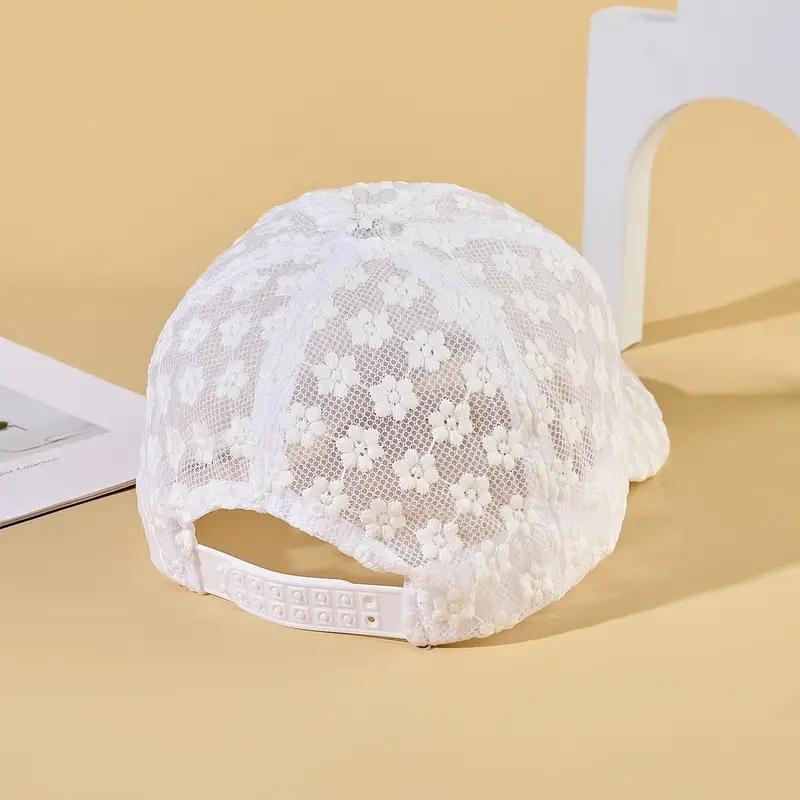 Стильная кружевная бейсболка — дышащая шляпа Snapback Mom с цветочным узором для взрослых!