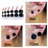 1Pair Unisex Jewelry Stainless Steel Cheater Plugs Earrings Dumbbells Pattern Ear Stud