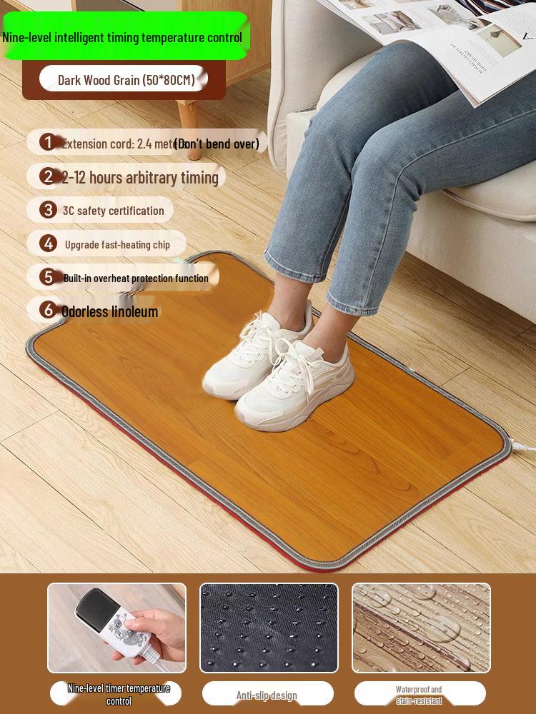 Электрическая грелка для ног: Офисный согревающий коврик для пола для женщин