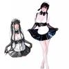 SENMHS Сексуальный косплей горничной ПУ Моэ Моэ Черный бант Мини и 2 костюма, Кожа, Моэ, Дьявольский, Соблазнительный, Милый, Смелый, Нижнее белье, Облегающий, Эмаль, Женский