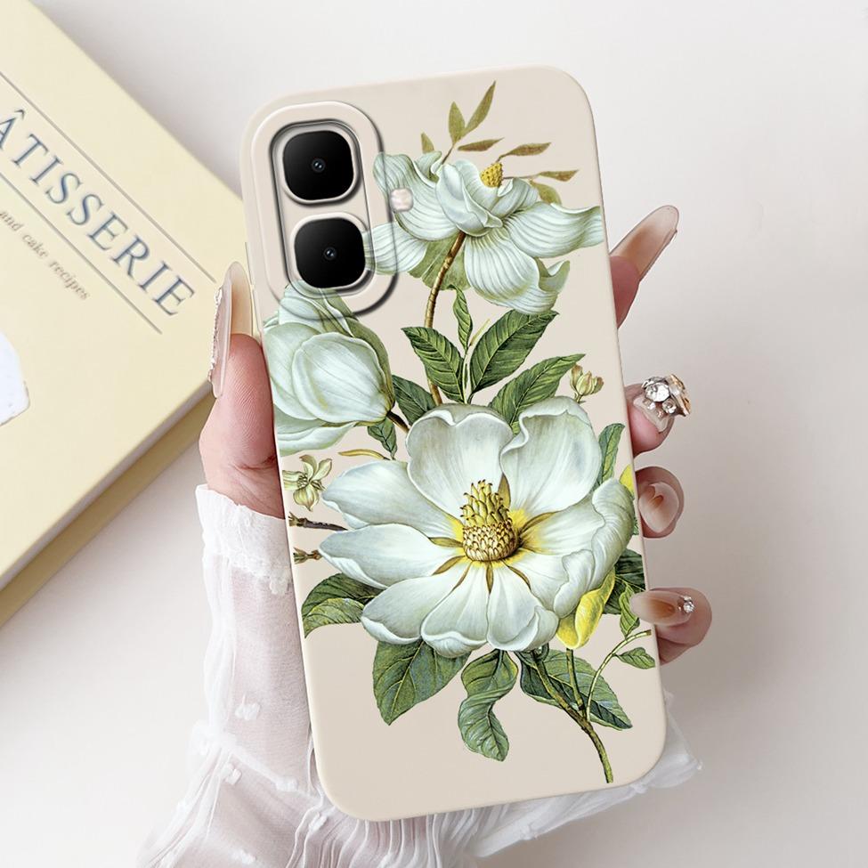 For Tecno Pop 10 4G Cover Case Silicone Cute Cartoon Fashion Flowers Love Shockproof Cover For Techno Pop 10 Phone Case Bumper