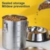 Airtight Food Storage Container Stainless Steel Pet Food Jar with Lid Dog Treat Bucket Kitchen Pantry Organizer for Coffee Cereal