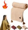 Portable Heated Shawl, Heated Shawl Wraps for Women, Portable Soft Zipper Electric Heated Blanket Shawl, 3 Heating Levels, USB Heated