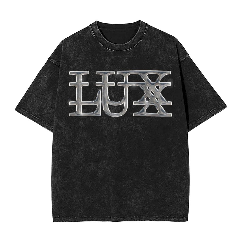 ROSALIA LUX Album Pop Music Washed T Shirt Streetwear Hip Hop Fashion TShirt Tees Tops for Unisex Women Short Sleeve Oversize