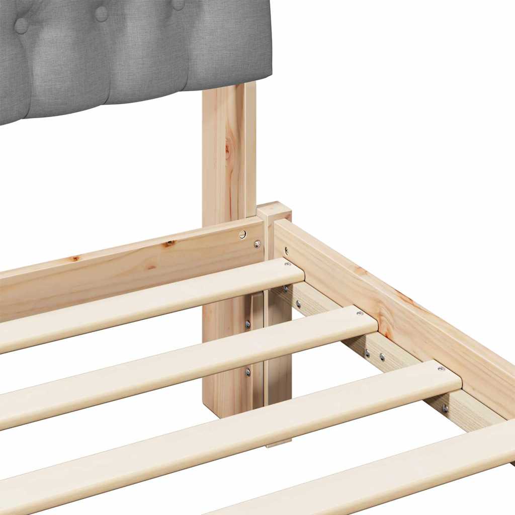 Bed Frame with Upholstered Headboard Brown 150 x 200 cm