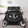 Death Moth Comforter Hippy Mushroom Bedding, Boho Moon Phase Bedding Sets & Collections Bohemian Twin Comforter Set, Luxury Vintage Quilt Co