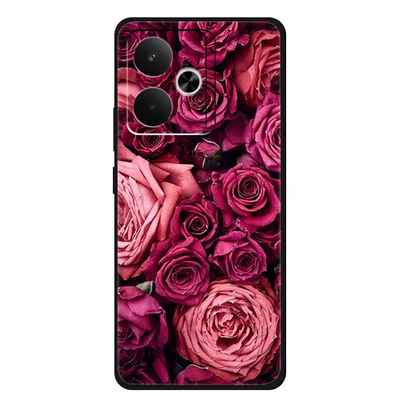 Для телефона Realme GT 7 T 7T Чехол Модные Фото Черный Силикон Мягкая Задняя Крышка Чехол Для Realme GT 7T GT7 7 T Чехол GT7T Coque Capa