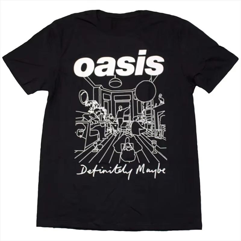 American Men's Trendy Brand Oasis Oasis Band Rock Music Summer New Retro Fashion Men's and Women's Street Wear Casual T-shirt
