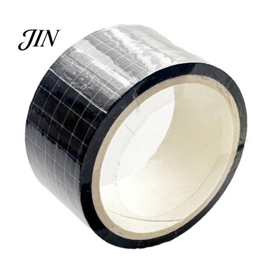 Rough Edge Washi Tape Black White Grid Tape, Plaid Pattern Decorative Masking Casual Style for Arts, DIY Crafts, Journals, Planners, Scrapbooking,