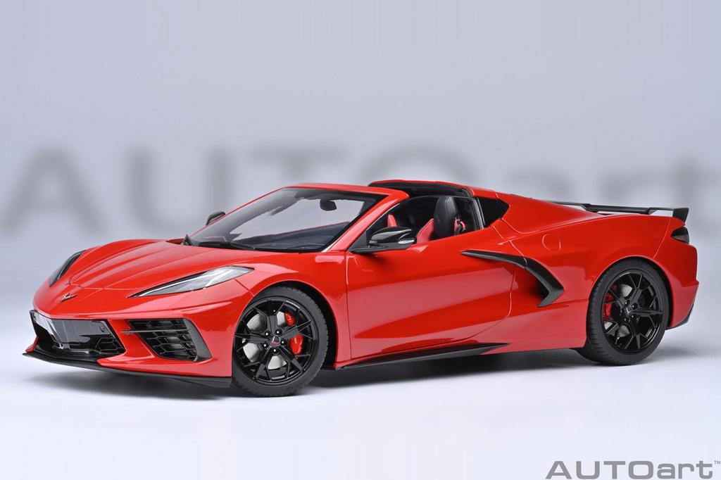 AUTOart Scale Chevrolet Corvette Stingray Z51 Red Finished Product 1/18 (C8)