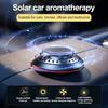 Solar Powered Car Air Freshener Long Lasting Fragrance Deodorant Aluminum Alloy Auto Essential Oil Aromatherapy Diffuser Base Car Interior Accessories