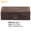 Retro Wood Solid Color Trinket Case Jewelry Box