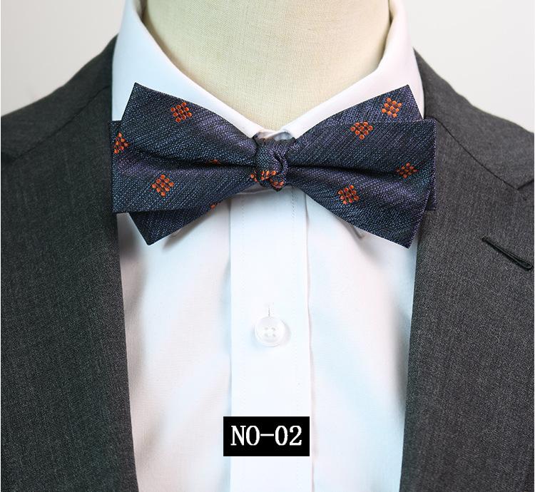 Узор Галстук-бабочка Мужской Банкетный Деловой Свадебный Жених Друг Жениха Джентльменский Костюм Студия Бордовый Темно-синий Бабочка