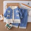 Kids Casual Long-Sleeve Set, Comfortable Daily Wear Outfits