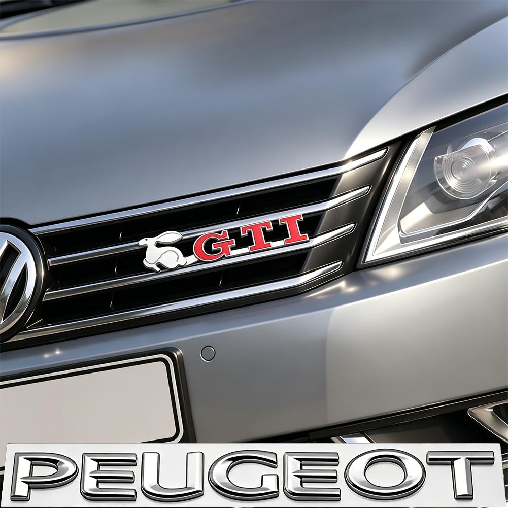 3D Metal GTD Logo Emblem Badge Car Front Grill Decorative Accessories For VW Golf T‑Roc Tiguan Polo Passat T‑Cross Taigo ID.4 zs9
