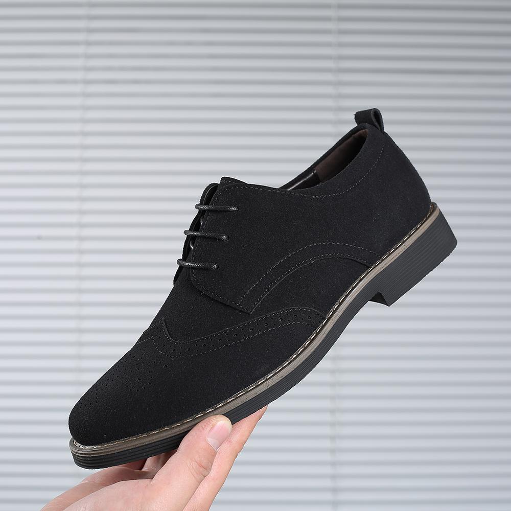 Classic Men's Flats Luxury Brand Leather Oxford Sneaker Lace-up Business Office Casual Footwear Autumn Winter Men Walking Shoes