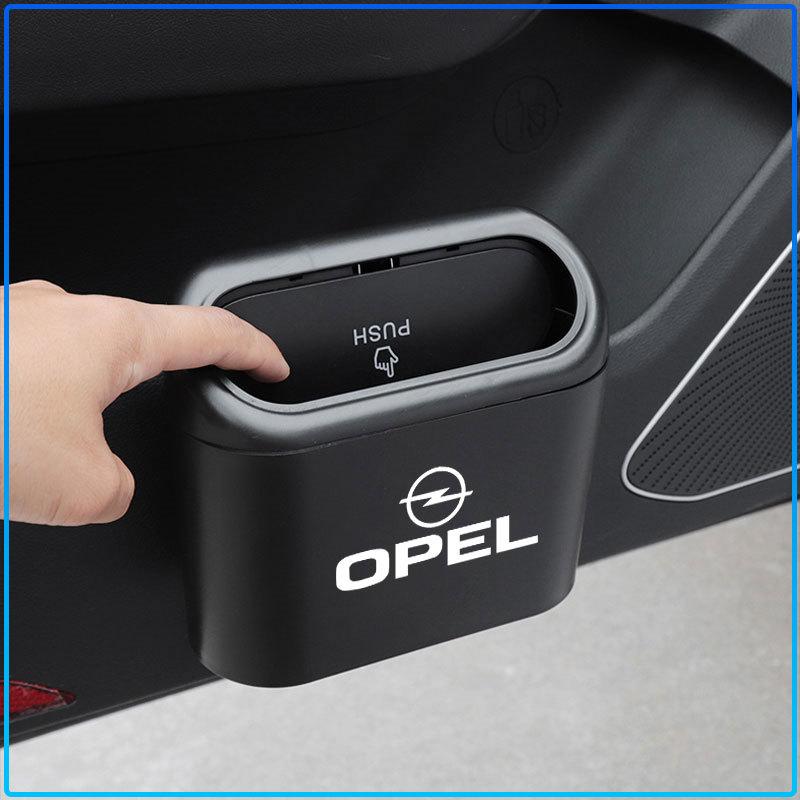 1Pcs Car Trash Can Storage Box Vehicle Garbage Dust Case Emblem For Opel Astra H G J Insignia Mokka Zafira Corsa Vectra B C D
