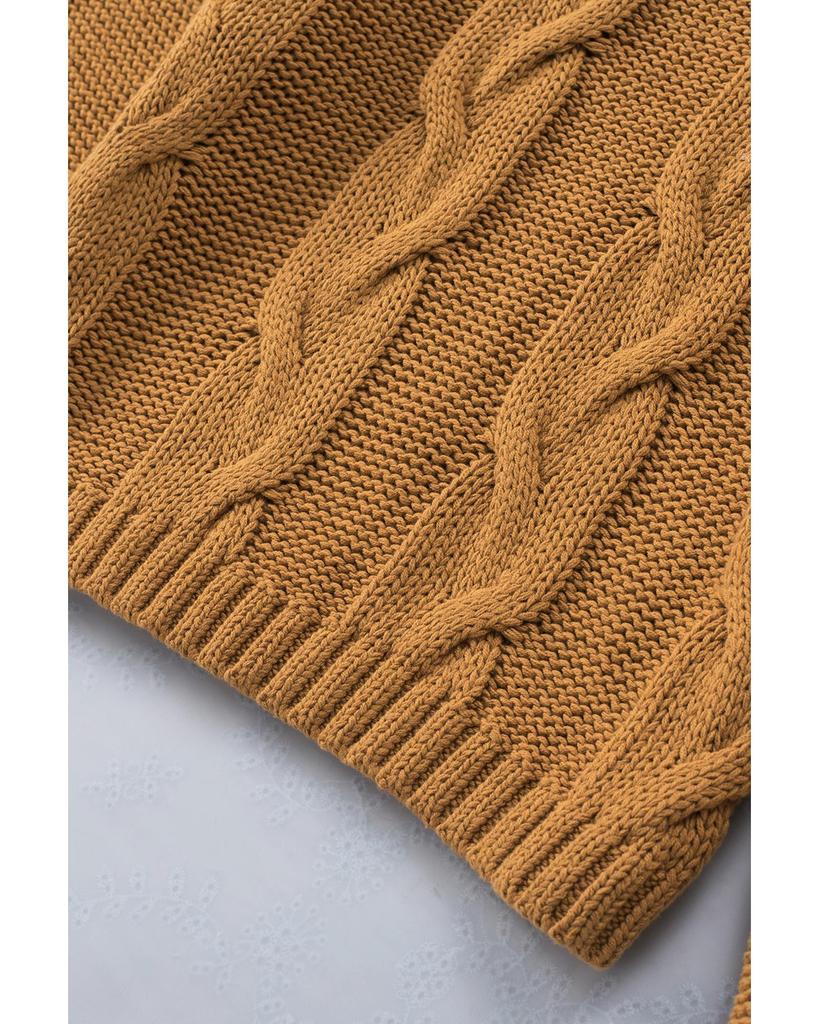 Azura Exchange Водолазка ручной вязки с косами