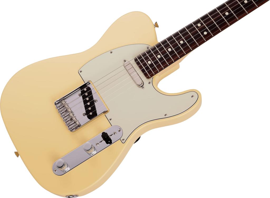 Fender Гитара с укороченной мензурой, сделанная в Японии, коллекция Junior, палисандр, сатин, винтажный белый, с мягким футляром Telecaster®, накладка на гриф,