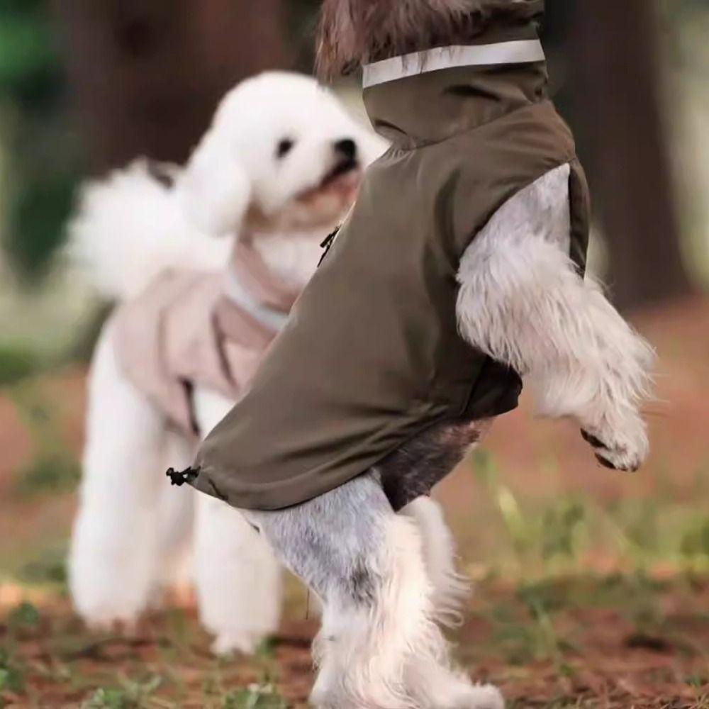 Adjustable Dog Raincoat Reflective Strape Dog Stormcoat For Small Medium Dogs