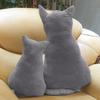Interesting Plush Cushion Back View Tough Toy Solid Color Doll Pillow for Living Room