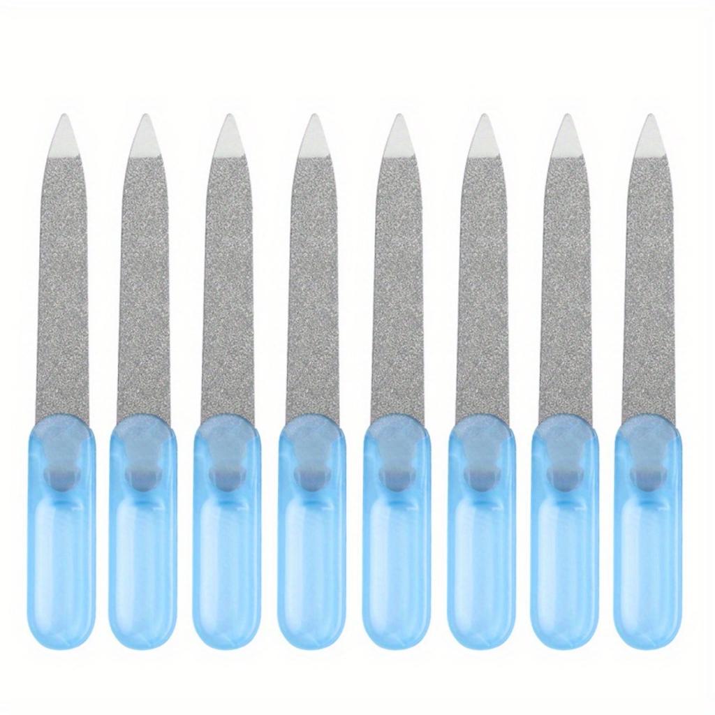 8 шт. двусторонних пилочек для ногтей из нержавеющей стали для профессионального маникюра дома и в салоне