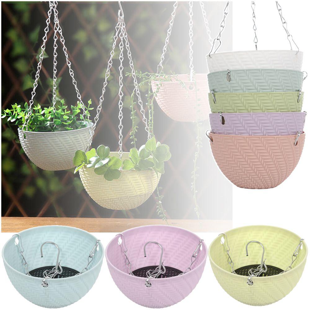 Plant Garden Decoration Bracketplant Rattan Pattern Chains Flowerpot Flower Pots Hanging Basket