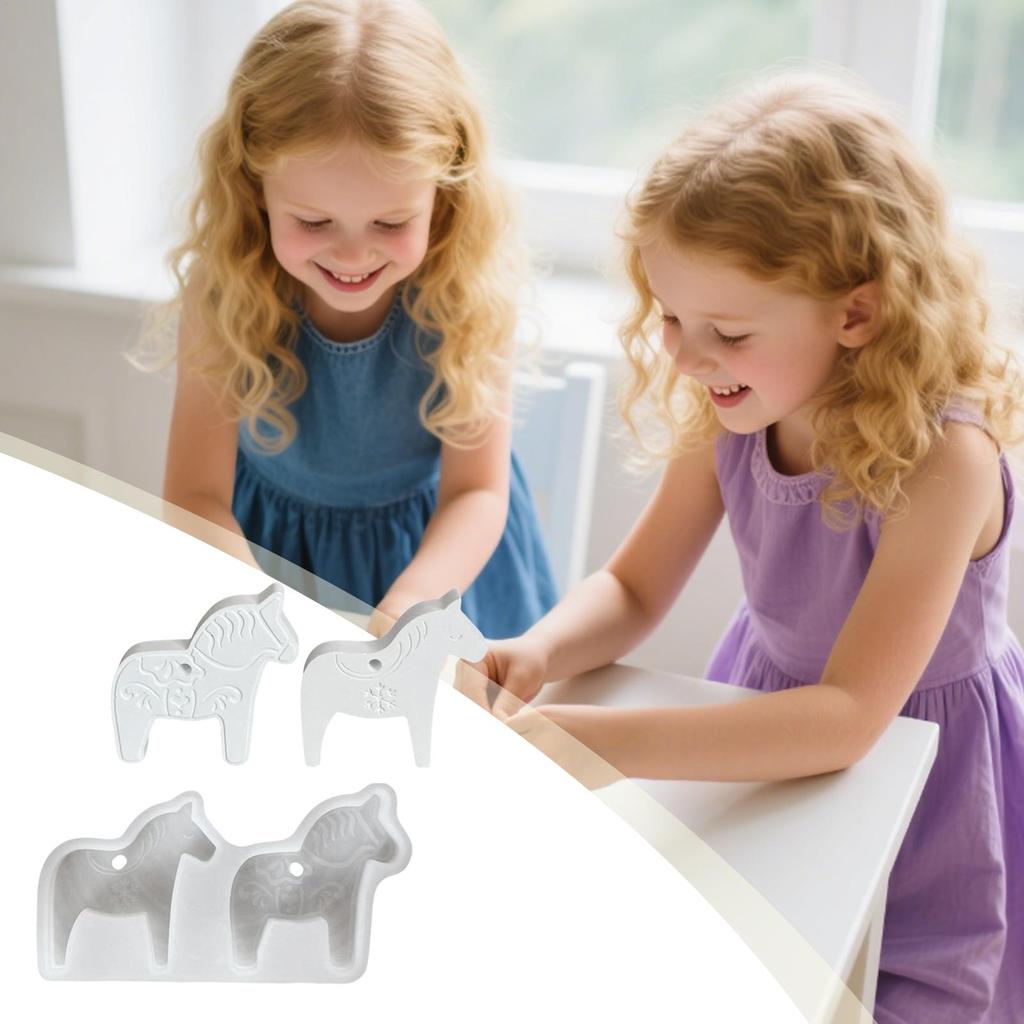 Силиконовая форма Силиконовые формы для литья Лошадь Легкое извлечение Полимер Гипс Паста Формы для поделок для Цемента Гипса Декоративное украшение