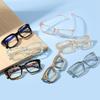 New European & American Fashion Square Anti-Blue Light Glasses - Street Style Plain Frame