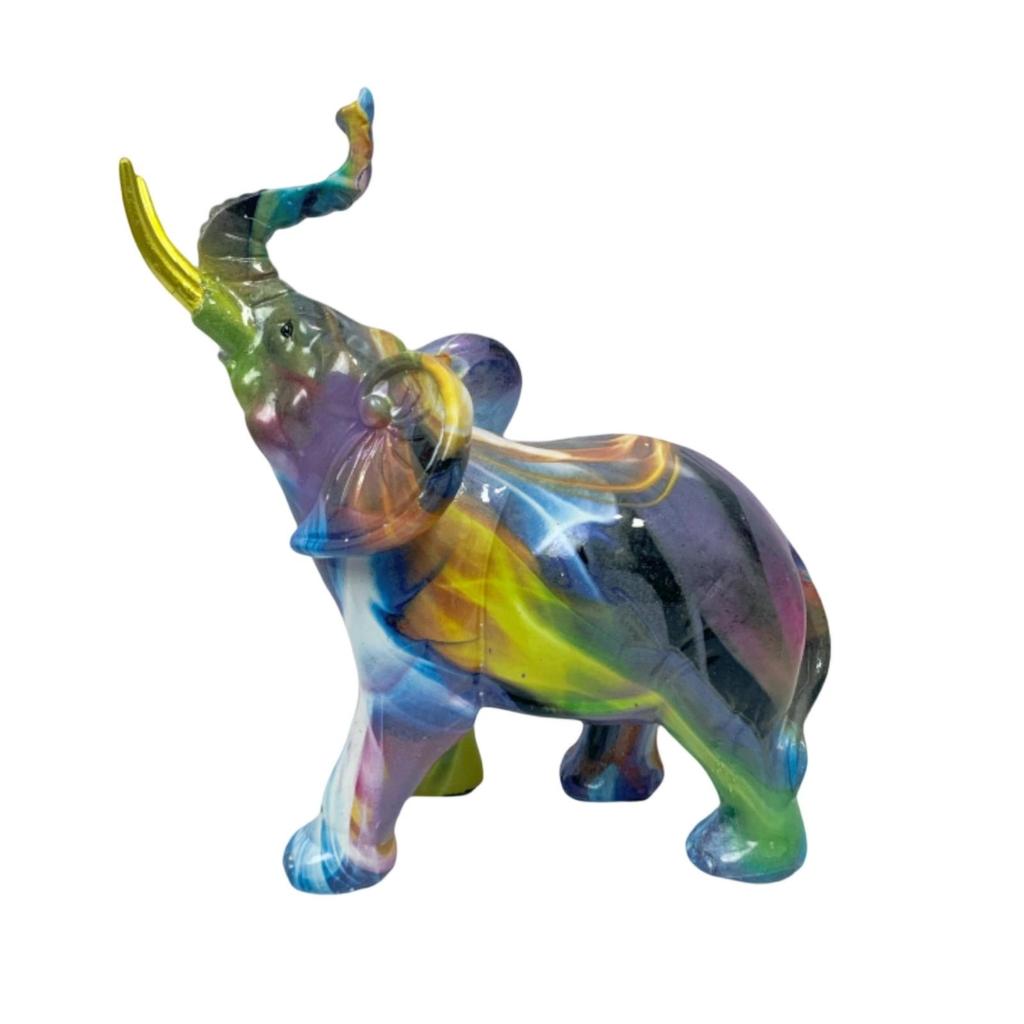 Resin Elephant Figurine Decorative Collectible Glossy for Home Decor, Collectors