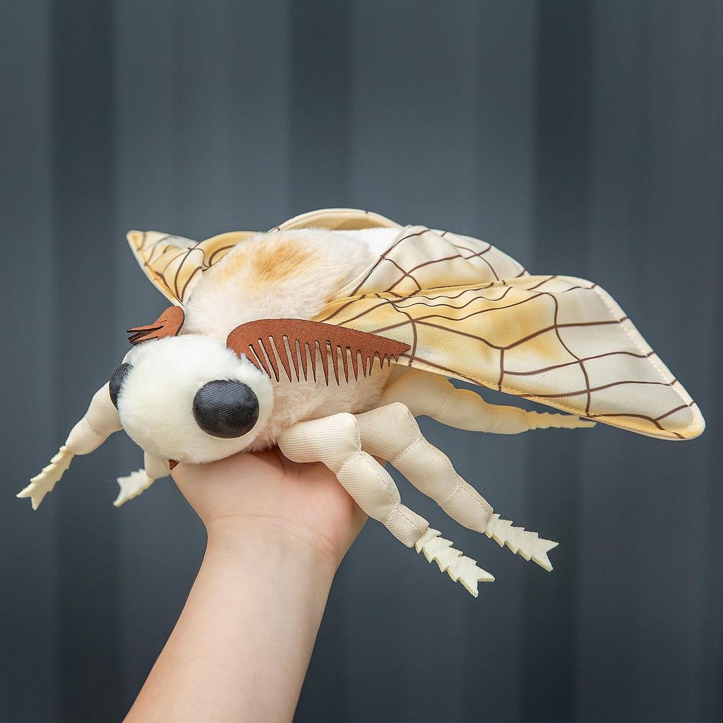 Lilizzhoumax Realistic Silk Moth Stuffed Animals Moth Stuffed Animals, Stuffed Animals, Toys for Girls, Kids Gifts Home Decor, Huggable Toys Soft