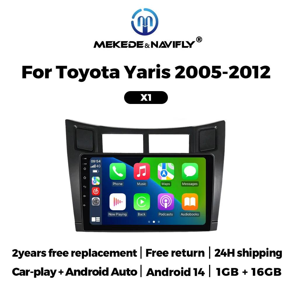 9 Inch 2 Din Car Play Android Auto Car Radio For Toyota Yaris 2005-2012 Wireless Carplay GPS Navigator Multimedia Player Stereo