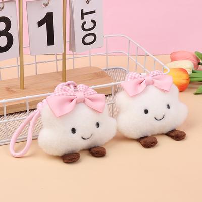 Kawaii Bow Clouds плюшевый брелок милый сладкий облако мягкая кукла брелок сумка кулон рюкзак подвесное украшение ключ аксессуары