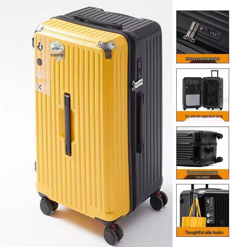 Large Multi-Functional 5-Wheel Suitcase: High-Style Travel Case for College Students & Trendsetters