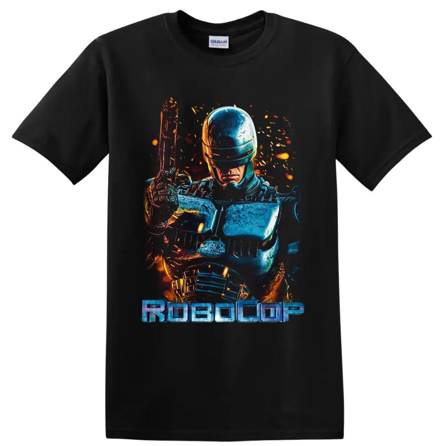 RoboCop T Shirt Futuristic Cyborg Police Officer Action Movie Graphic Art Tee