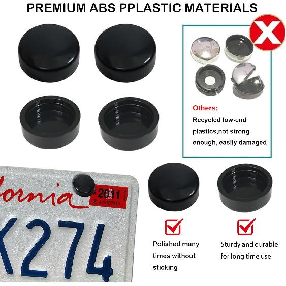 Wanheart Clear Framed Bubble License Plate Cover Set – 2-Pack Curved ABS Lens For 12×6 US Plates, Scratch & Weather Resistant Protection With