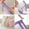 Large Capacity Simple Color Pencil Case Student Exam Series Hand Account Net Yarn Transparent Stationery Storage Supplies Bag