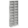 CD Rack 2 Pcs. Concrete Grey 33 X 23.5 X 175 Cm Wood Based Panel