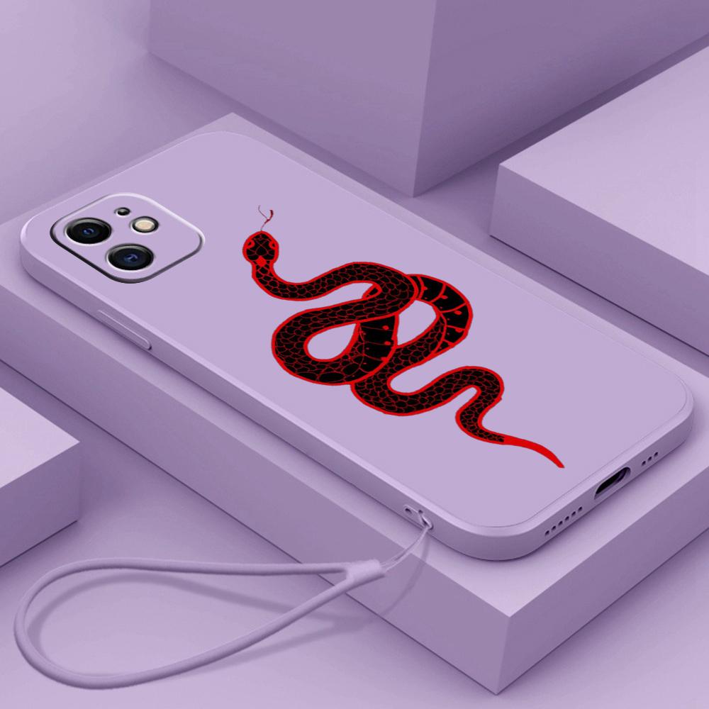 N73 Черный золотой змеиный дизайн с ремешком Силиконовые чехлы для телефонов с прямыми краями для Xiaomi Poco X5 Redmi Note13 Pro 12C Realme C55 Противоударный чехол Huawei