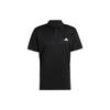Pure Logo Tennis Polo Shirt Men Tops Black HR8730